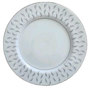 Kent Japan Normandy 8.5" Soup Salad Bowl Blue Gray Leaves Silver Elegance China